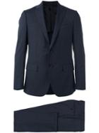 Caruso Slim-cut Suit, Men's, Size: 50, Blue, Wool/cupro/bemberg