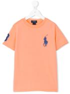 Ralph Lauren Kids - Logo Embroidered T-shirt - Kids - Cotton - 5 Yrs, Yellow/orange