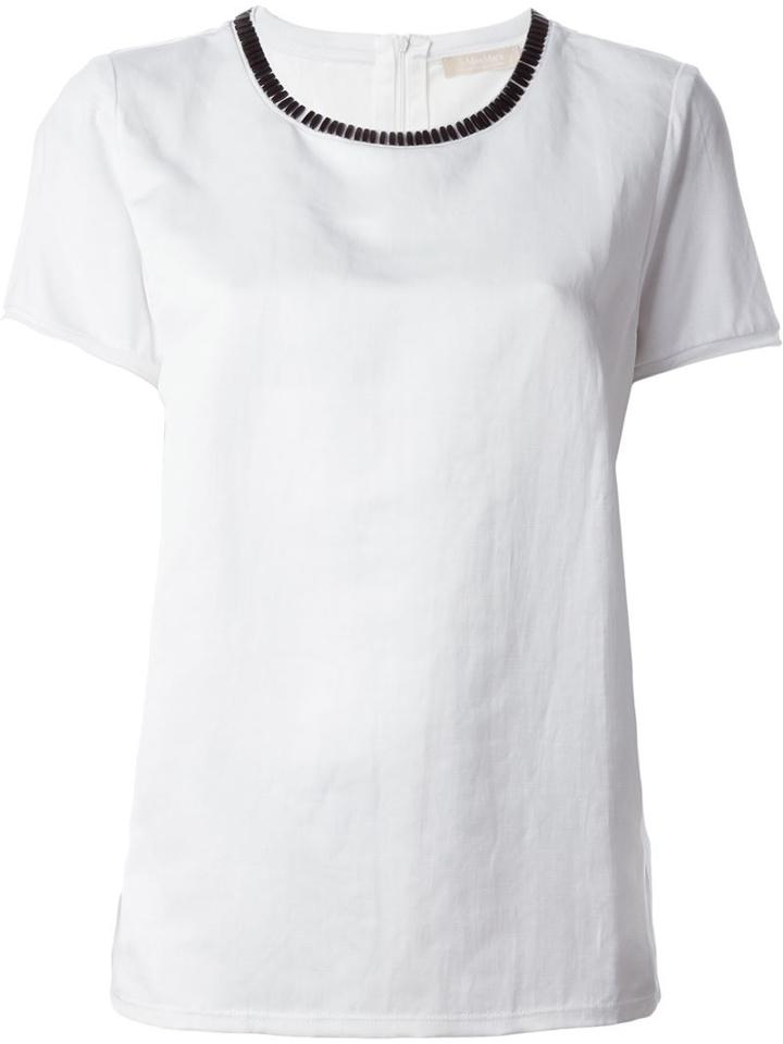 's Max Mara Beaded Neck T-shirt