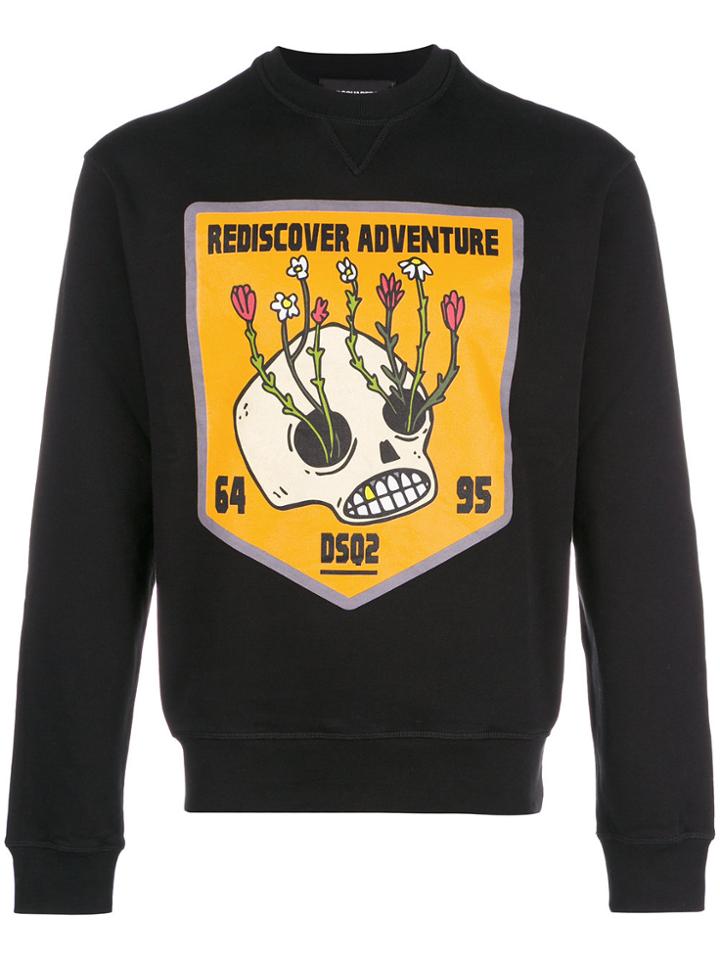 Dsquared2 Rediscover Adventure Print Sweatshirt - Black