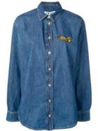Kenzo Embroidered Tiger Denim Shirt - Blue