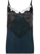 Nina Ricci Lace Inserts Cami Top - Black