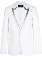 Dsquared2 Contrast-lined Fitted Blazer - White