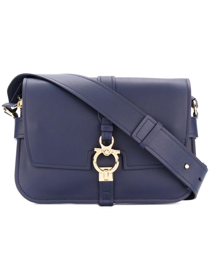 Salvatore Ferragamo Gancio Shoulder Bag - Blue