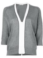 Brunello Cucinelli Zip Up Cardigan, Women's, Size: Medium, Grey, Cotton