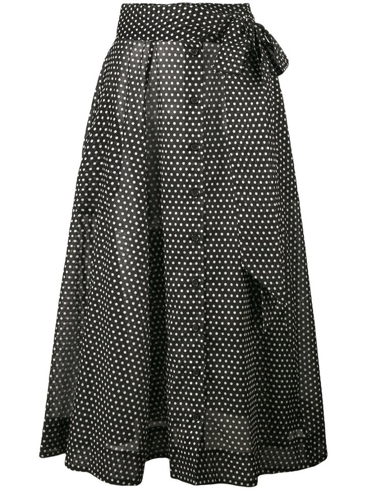 Lisa Marie Fernandez - Selena Polka Dot Skirt - Women - Cotton - 4, Black, Cotton