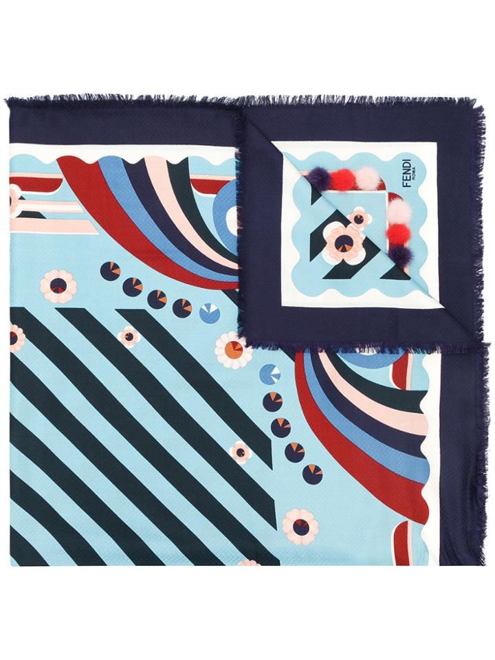 Fendi Floral Print Scarf - Multicolour