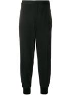Neil Barrett Elasticated Cuff Side Stripe Trousers - Black