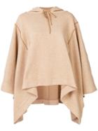 See By Chloé - Hooded Poncho - Women - Cotton/polyester - M, Nude/neutrals, Cotton/polyester