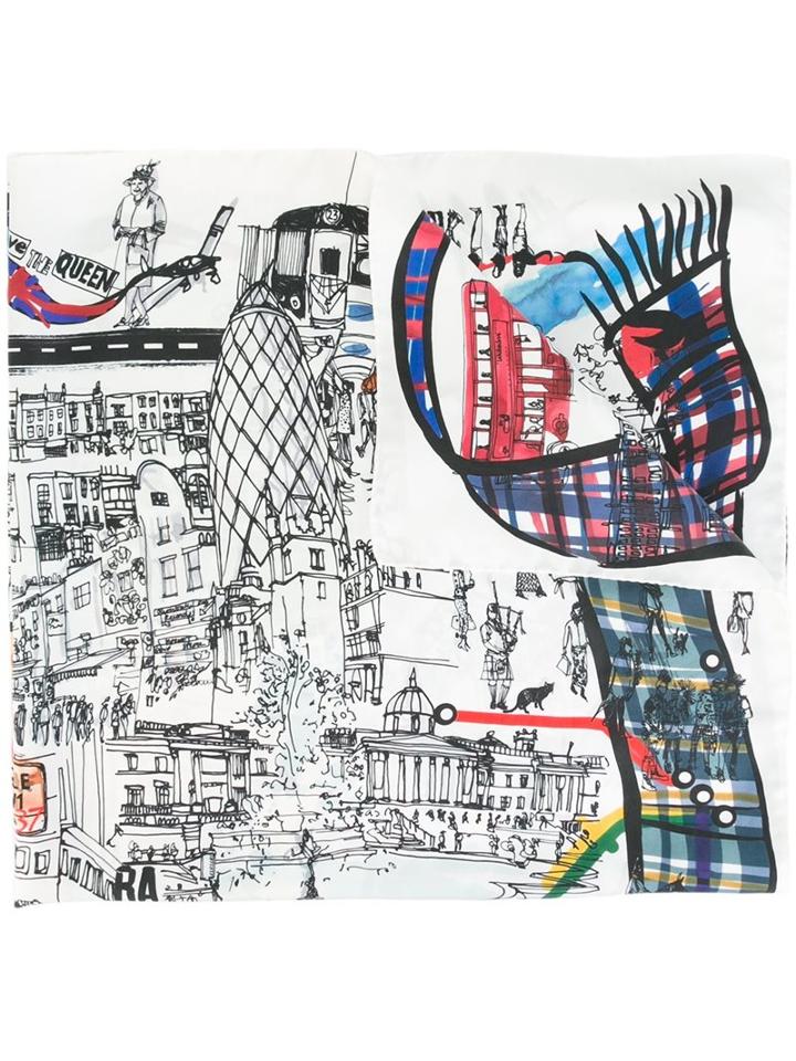 Faliero Sarti Printed Silk Scarf