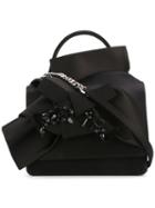 No21 Structured Bow Shoulder Bag, Women's, Black, Silk