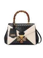 Gucci Queen Margaret Quilted Leather Top Handle Bag - Black