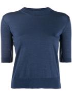 Marni Knitted Short-sleeve Shirt - Blue