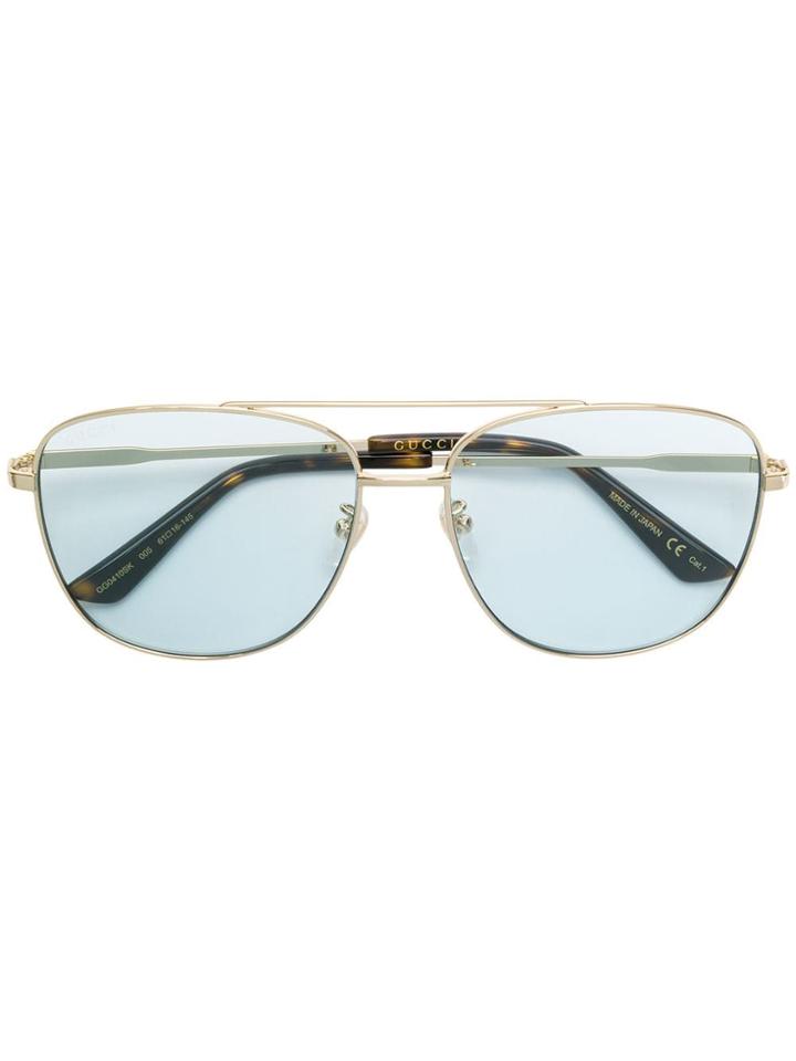 Gucci Eyewear Navigator Sunglasses - Gold