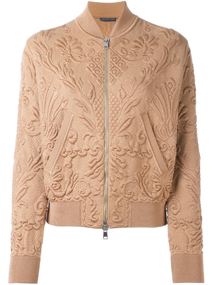 Alexander Mcqueen Textured Jacquard Bomber Jacket