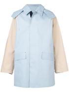Mackintosh Blue & Fawn Bonded Cotton Oversized Hooded Coat Gr-123/cb