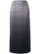 Gabriela Hearst Plaid Midi Pencil Skirt - Grey