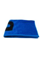 Diesel Logo Print Beach Towel - Blue