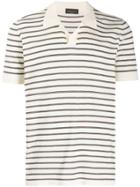 Roberto Collina Striped Polo Shirt - White