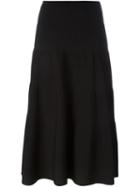 Rosetta Getty A-line Midi Skirt, Women's, Size: Small, Black, Viscose/nylon