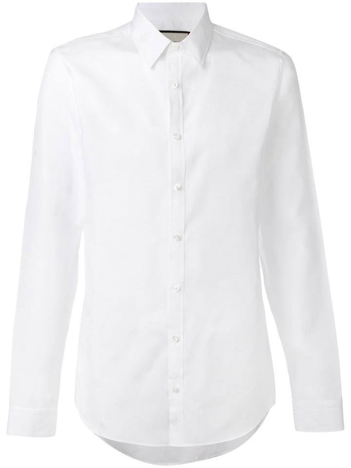 Gucci - Star And Bee Embroidered Shirt - Men - Cotton - 41, White, Cotton