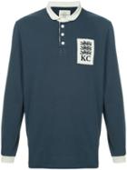 Kent & Curwen Three Lion Patch Polo Shirt - Blue