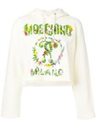 Moschino Leaf Logo Print Hoodie - White
