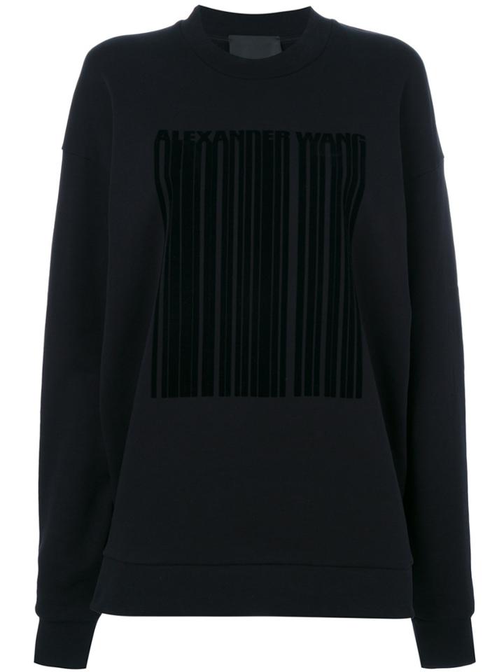 Alexander Wang Barcode Logo Sweatshirt - Black