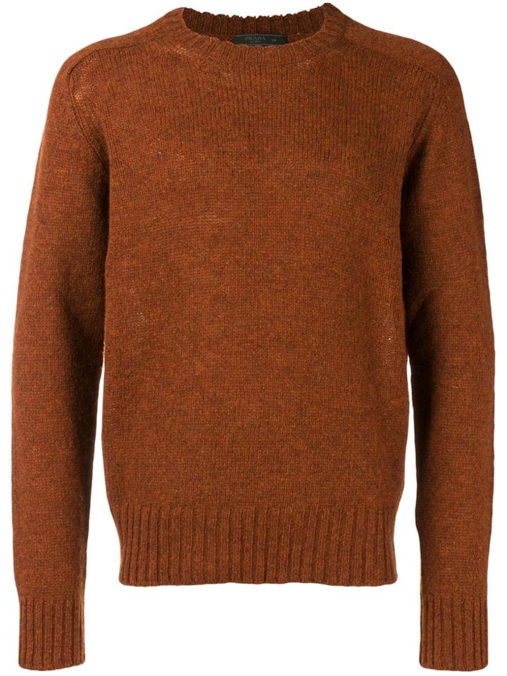 Prada Crew Neck Sweater - Brown