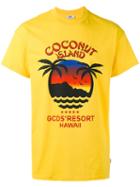 Gcds - Coconut Island T-shirt - Men - Cotton - M, Yellow/orange, Cotton