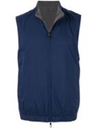 Loro Piana Zipped Reversible Gilet - Blue