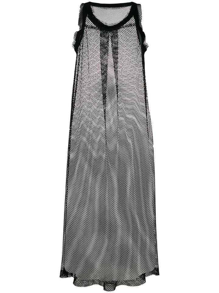 Isabelle Blanche Mesh Panel Dress - Black