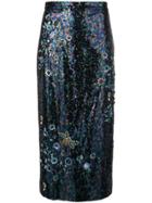 Erdem Sequined Skirt - Black