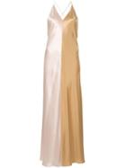 Lee Mathews Sierra Two-tone Slip Dress - Metallic