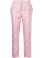 Semsem Paint Splatter Metallic Trousers - Pink