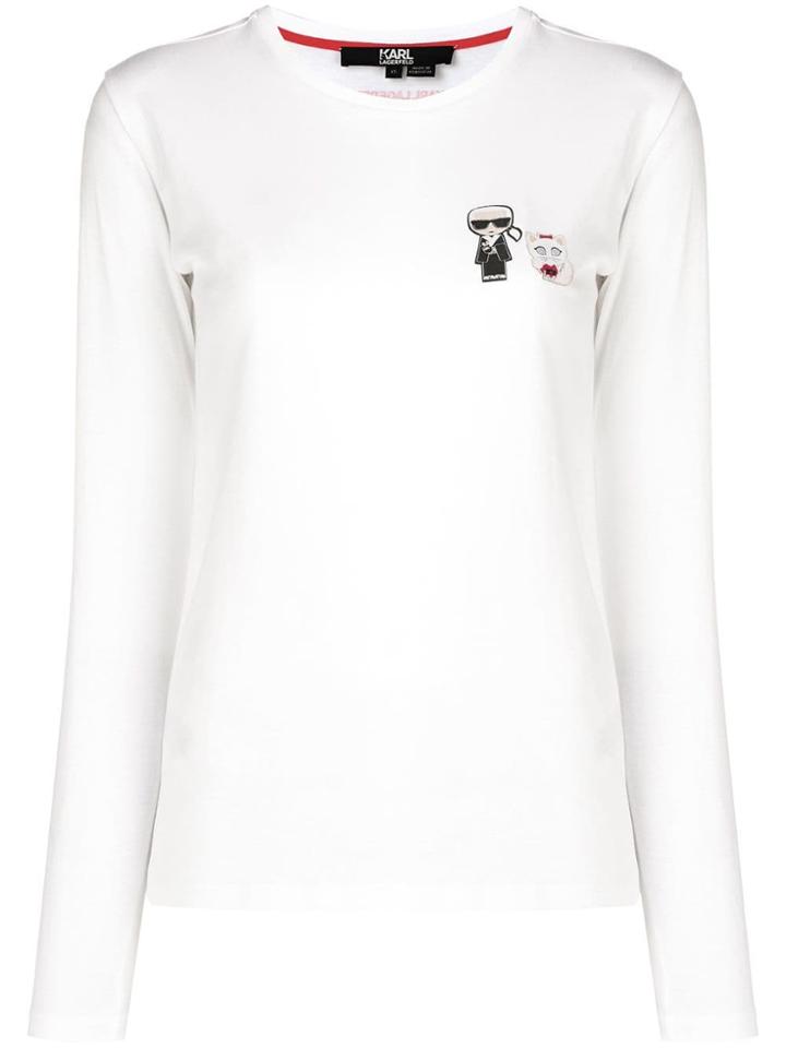 Karl Lagerfeld Ikonik Japan Patch Tee - White