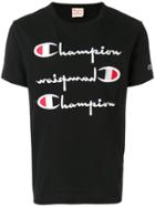 Champion Logo-embroidered T-shirt - Black