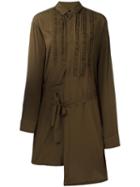 A.f.vandevorst 'dashboard' Shirt Dress, Women's, Size: 36, Green, Silk/spandex/elastane