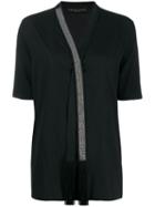 Fabiana Filippi Draped V-neck Blouse - Black
