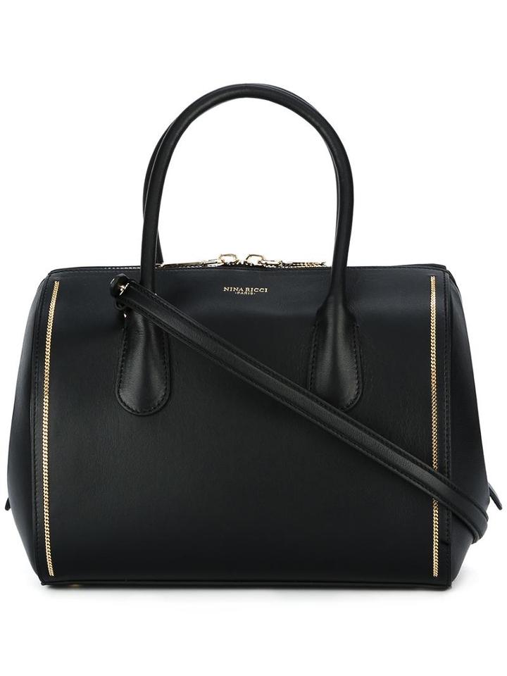 Nina Ricci Double Zip Tote, Women's, Black, Leather