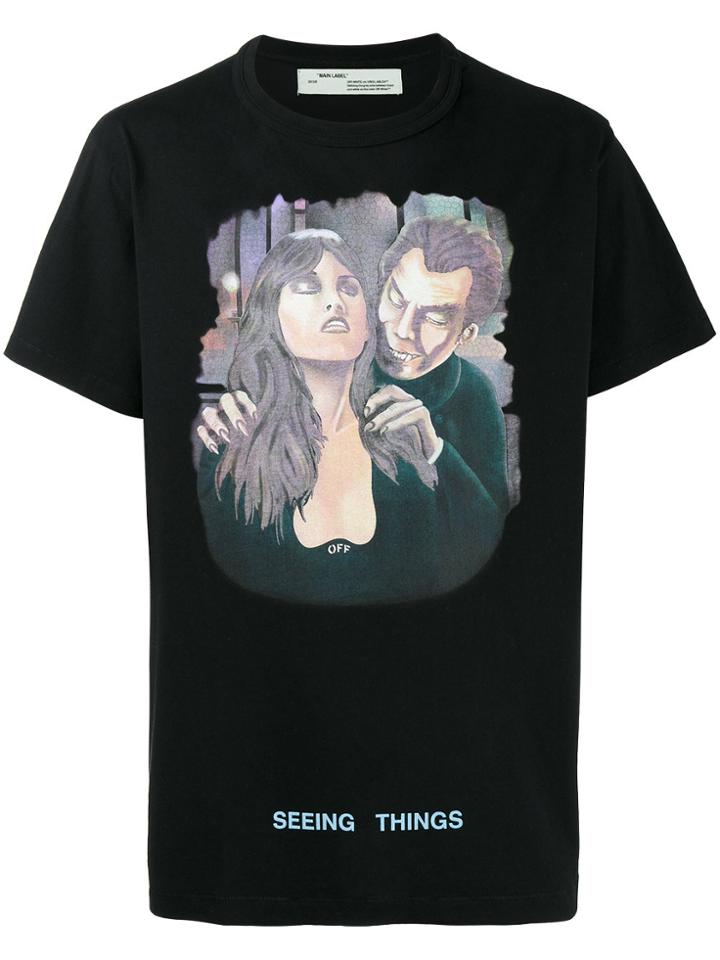Off-white Vampire Print T-shirt - Black