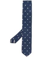 Lardini Small Flower Print Tie - Blue