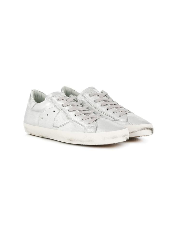 Philippe Model Kids Metallic Sneakers - Silver