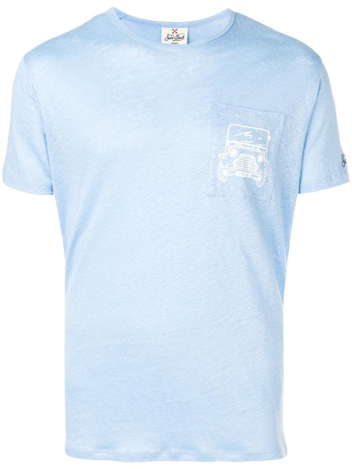 Mc2 Saint Barth Car Print T-shirt - Blue