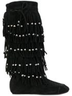 Saint Laurent Frill Boots - Black