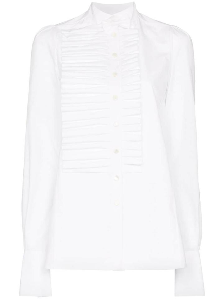 Ronald Van Der Kemp Rvdk Mndrn Clr Ls Shrt Ppln W Asym Bib F - White