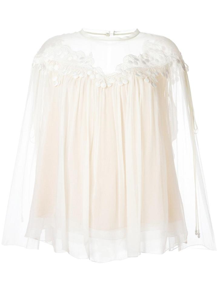 Chloé Cherry Guipure Blouse - Nude & Neutrals