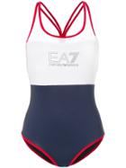 Ea7 Emporio Armani Strappy Back Swimsuit - Blue