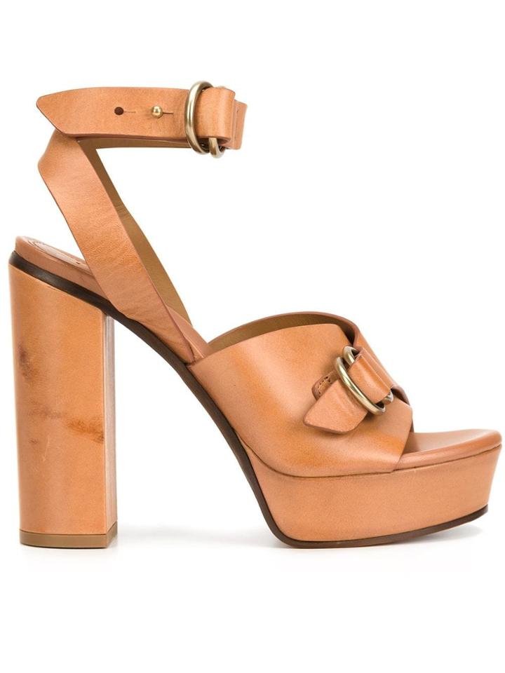 Chloé Buckled Platform Sandals - Brown