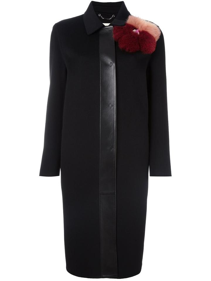 Fendi Fur Appliqué Coat